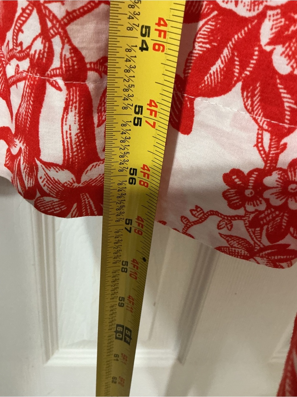 Anthropologie The Somerset Maxi Dress Red Coral Floral Toile Large EUC - Picture 13 of 13